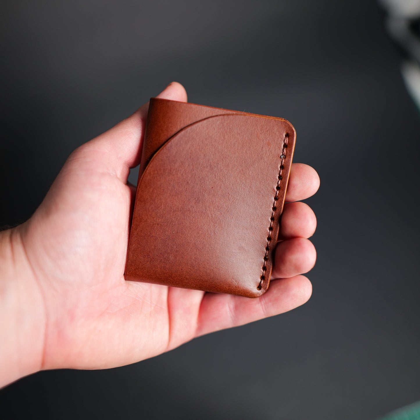 Pebble Card Holder - Chestnut