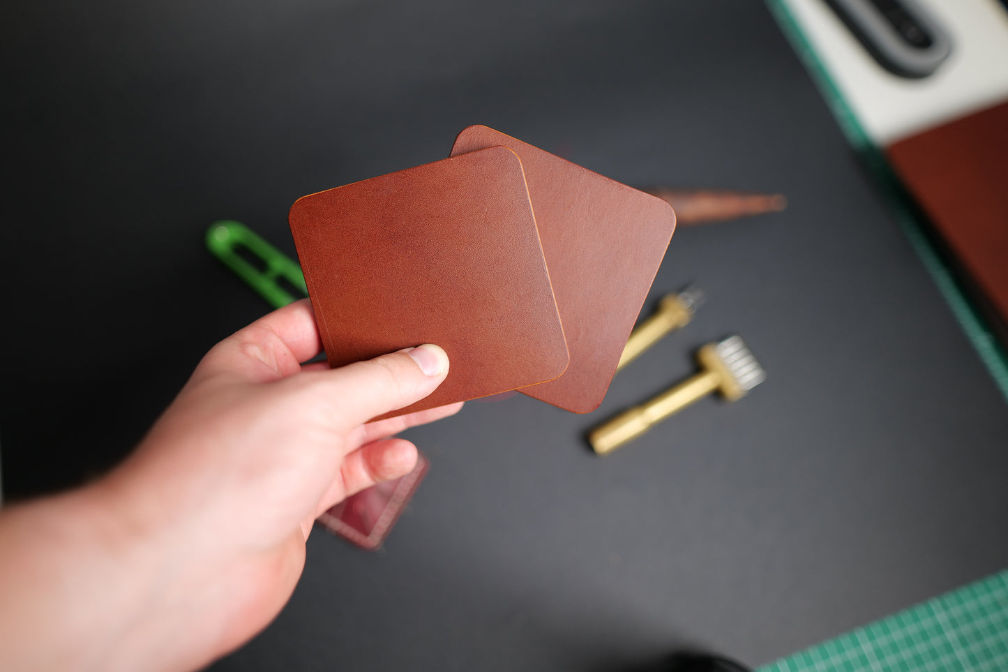 Leather Coaster Set